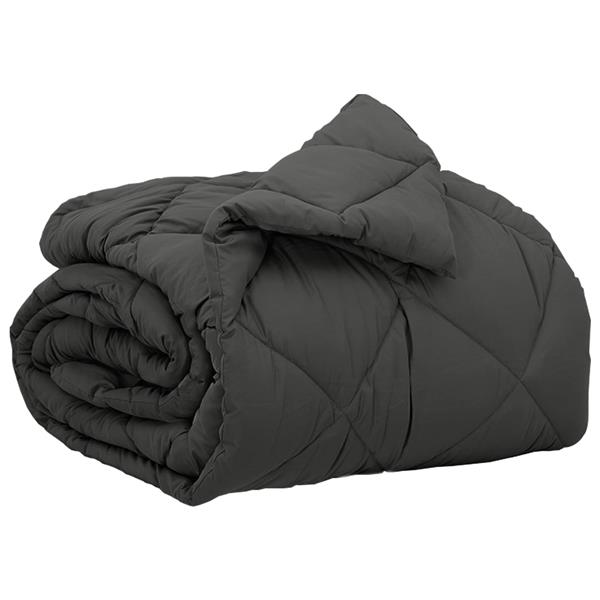 Grote foto vidaxl vol jaar dekbed antraciet 220 x 135 cm microfiber huis en inrichting bedden