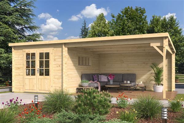 Grote foto blokhut tuinhuis anton 40 mm vuren tuin en terras tuinhuisjes en blokhutten