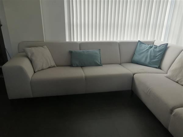 Grote foto hoeksalon in beige stof huis en inrichting hoekbanken