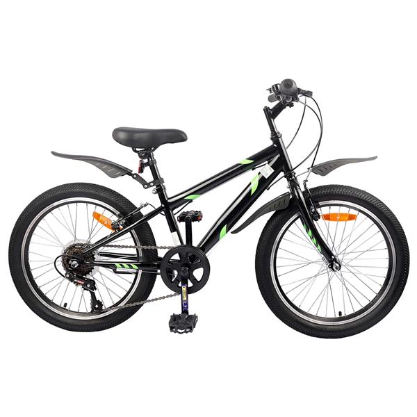 Grote foto vidaxl kinderfiets 24 inch 6 speed voor 8 12 jaar oud zwart fietsen en brommers herenfietsen