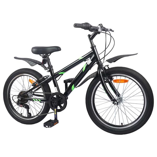 Grote foto vidaxl kinderfiets 24 inch 6 speed voor 8 12 jaar oud zwart fietsen en brommers herenfietsen