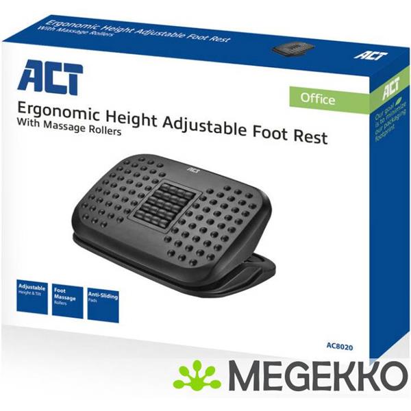 Grote foto act ergonomische voetensteun. in hoogte verstelbaar. met massagerollers computers en software overige computers en software
