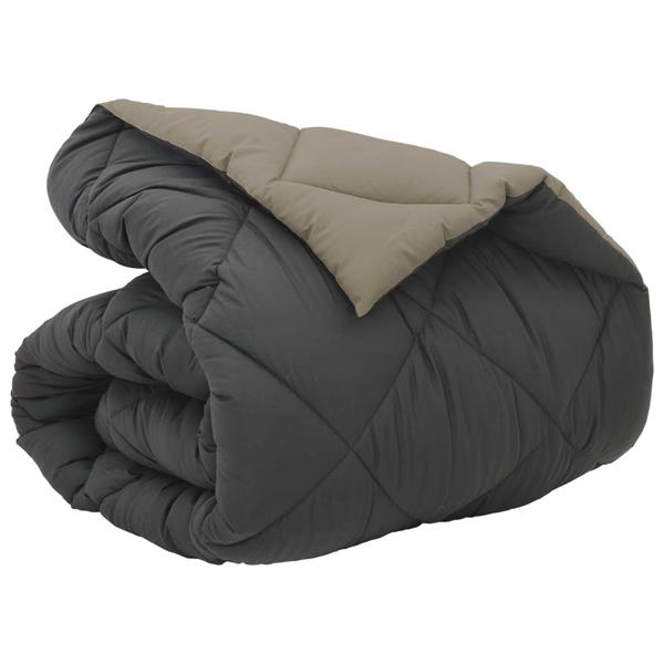 Grote foto vidaxl winter dekbed lichtgrijs en antraciet 135 x 220 cm microfiber huis en inrichting bedden