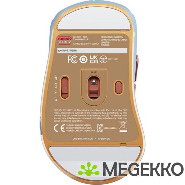 Grote foto cherry xtrfy m64 blauw ergonomische draadloze gaming muis computers en software overige computers en software