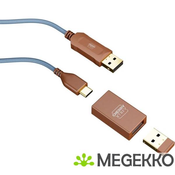 Grote foto cherry xtrfy m64 blauw ergonomische draadloze gaming muis computers en software overige computers en software