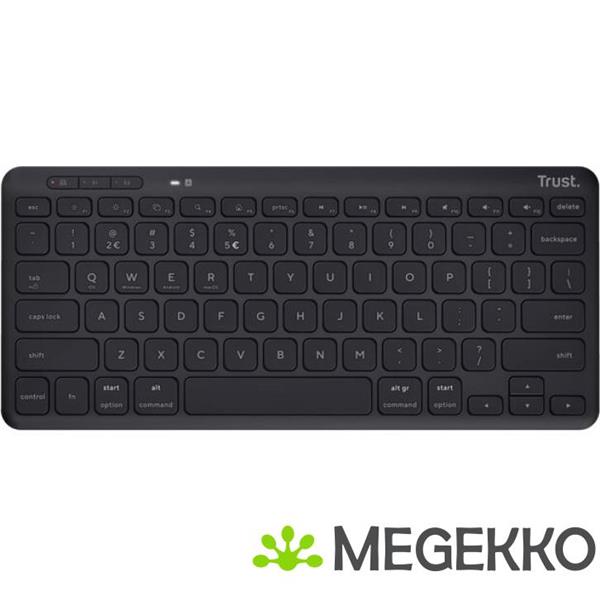 Grote foto trust lyra toetsenbord draadloos zwart azerty belgisch computers en software toetsenborden