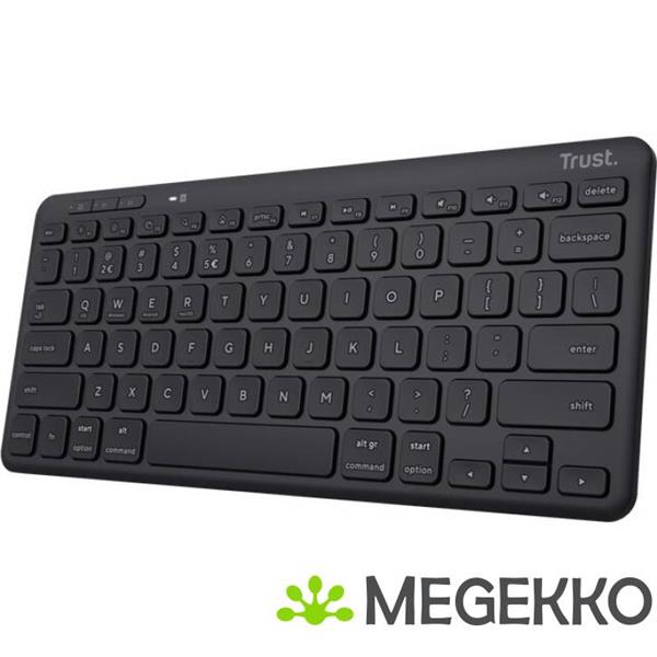 Grote foto trust lyra toetsenbord draadloos zwart azerty belgisch computers en software toetsenborden