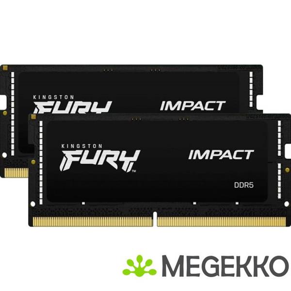 Grote foto kingston technology fury impact black xmp geheugenmodule 32 gb 2 x 16 gb ddr5 6400 mhz computers en software harde schijven