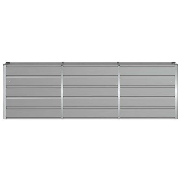 Grote foto vidaxl plantenbak lichtgrijs 160 x 40 x 75 cm staal tuin en terras overige tuin en terras