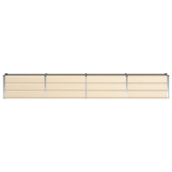 Grote foto vidaxl plantenbak ivoor 320 x 40 x 45 cm staal tuin en terras overige tuin en terras