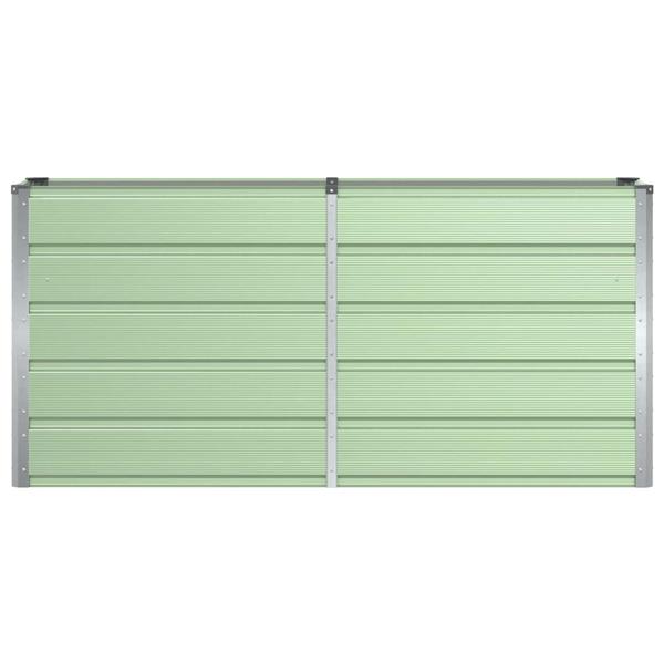 Grote foto vidaxl plantenbak groen 160 x 40 x 75 cm staal tuin en terras overige tuin en terras