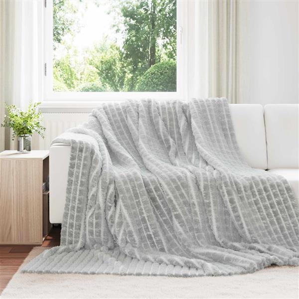 Grote foto vidaxl kleden 6 pcs grijs 270 x 240 cm fleece huis en inrichting bedden