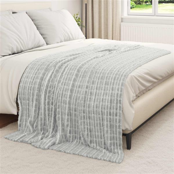 Grote foto vidaxl kleden 6 pcs grijs 200 x 150 cm fleece huis en inrichting bedden