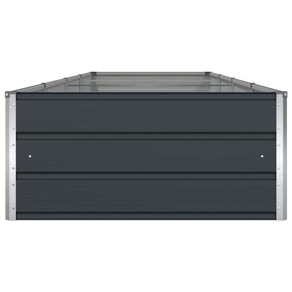 Grote foto vidaxl plantenbak antraciet 195 x 100 x 45 cm gegalvaniseerd staal tuin en terras overige tuin en terras