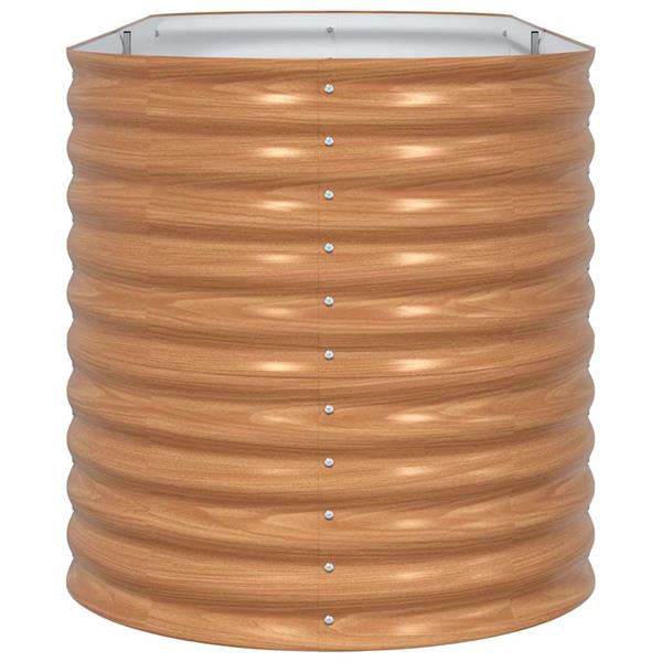 Grote foto vidaxl verhoogd bed bruin 240 x 80 x 81 cm staal tuin en terras overige tuin en terras