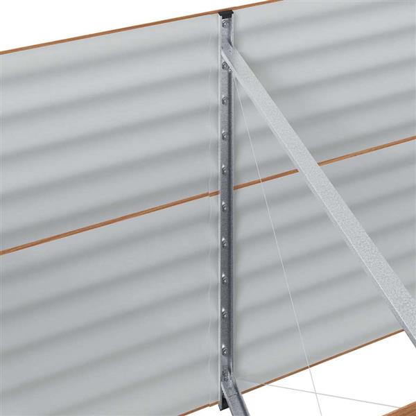 Grote foto vidaxl verhoogd bed bruin 240 x 80 x 81 cm staal tuin en terras overige tuin en terras