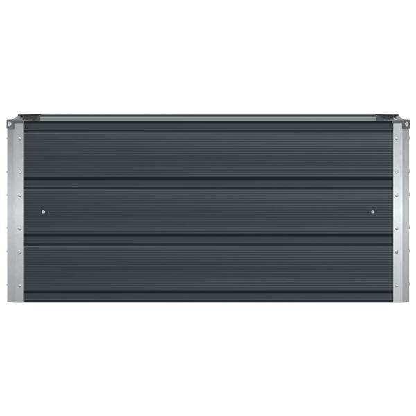 Grote foto vidaxl plantenbak antraciet 100 x 40 x 45 cm staal tuin en terras overige tuin en terras