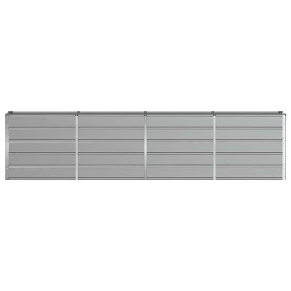 Grote foto vidaxl plantenbak lichtgrijs 320 x 40 x 75 cm staal tuin en terras overige tuin en terras