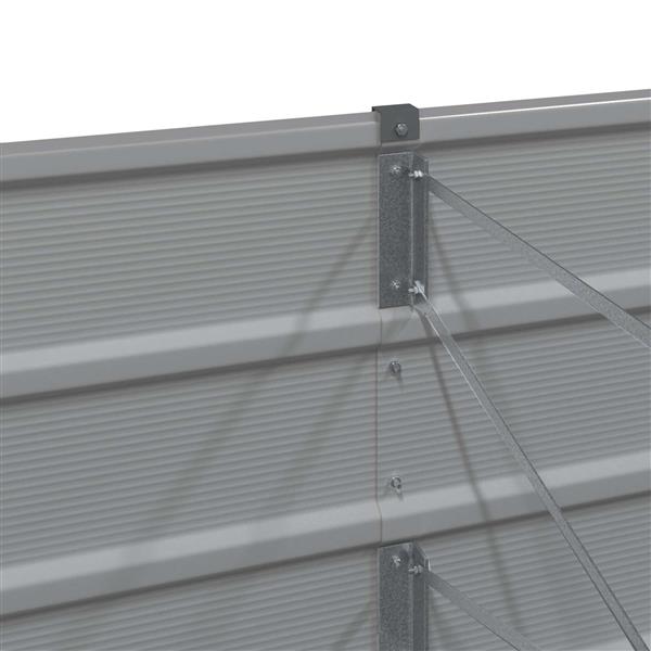Grote foto vidaxl plantenbak lichtgrijs 320 x 40 x 75 cm staal tuin en terras overige tuin en terras