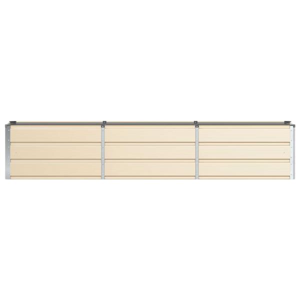 Grote foto vidaxl plantenbak ivoor 240 x 40 x 45 cm staal tuin en terras overige tuin en terras