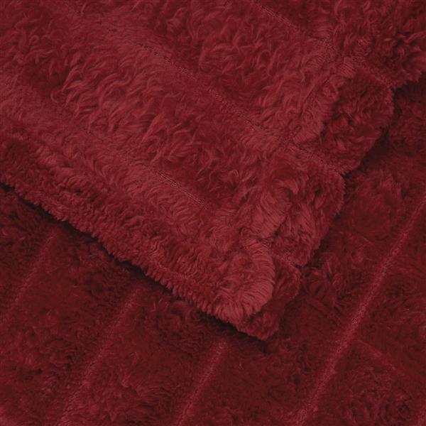 Grote foto vidaxl kleden 6 pcs bordeaux rood 240 x 220 cm fleece huis en inrichting bedden