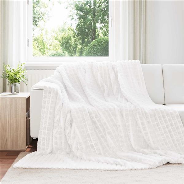 Grote foto vidaxl kleden 6 pcs wit 240 x 220 cm fleece huis en inrichting bedden
