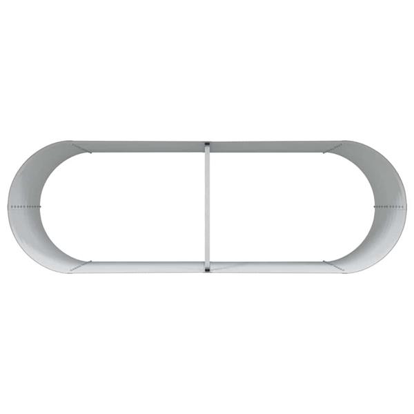 Grote foto vidaxl verhoogd bed bruin 240 x 80 x 81 cm staal tuin en terras overige tuin en terras