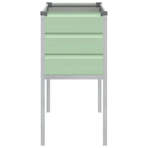 Grote foto vidaxl plantenbak pastelgroen 100 x 45 x 90 cm gegalvaniseerd staal tuin en terras overige tuin en terras