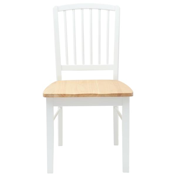 Grote foto vidaxl eettafelstoelen 2 pcs wit 50 x 52 5 x 91 cm massief rubberhout huis en inrichting stoelen