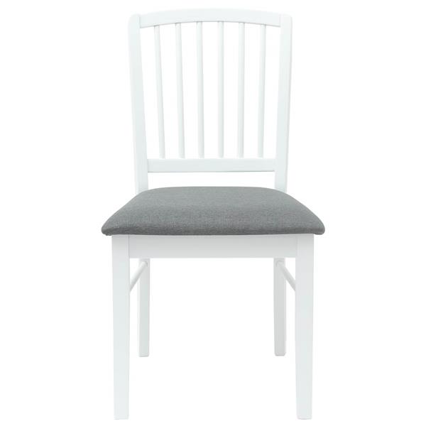 Grote foto vidaxl eettafelstoelen 2 pcs wit 50 x 52 5 x 91 cm massief rubberhout huis en inrichting stoelen