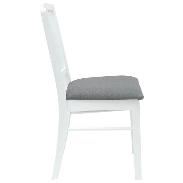 Grote foto vidaxl eettafelstoelen 2 pcs wit 50 x 52 5 x 91 cm massief rubberhout huis en inrichting stoelen