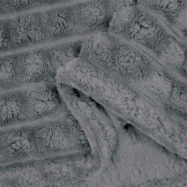 Grote foto vidaxl kleden 6 stuks donkergrijs 150 x 130 cm fleece huis en inrichting bedden