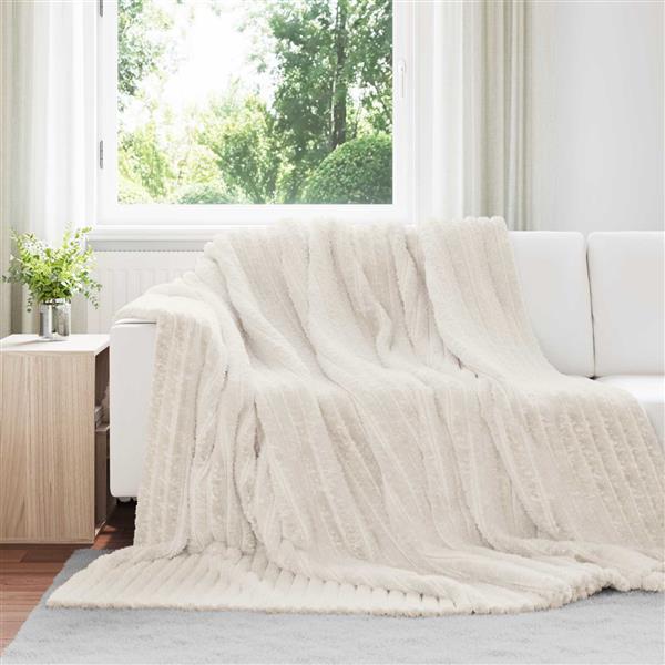 Grote foto vidaxl kleden 6 pcs cr me 270 x 240 cm fleece huis en inrichting bedden