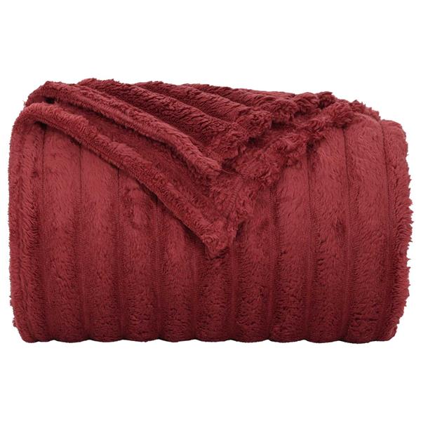 Grote foto vidaxl kleden 6 pcs bordeaux rood 240 x 220 cm fleece huis en inrichting bedden