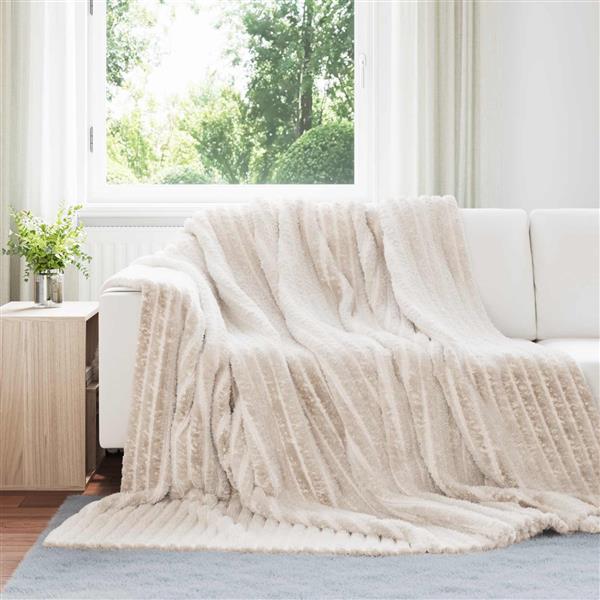 Grote foto vidaxl kleden 6 pcs beige 270 x 240 cm fleece huis en inrichting bedden