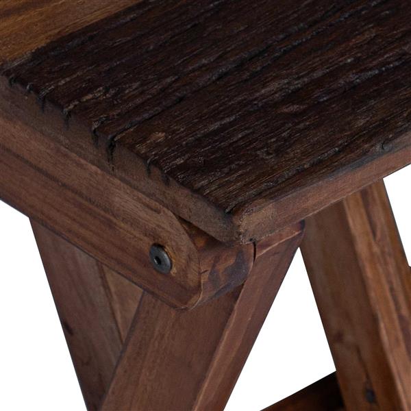 Grote foto vidaxl kruk naturel 30 x 30 x 48 cm massief gerecycled hout huis en inrichting stoelen