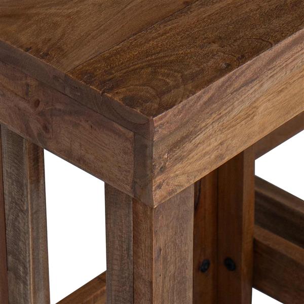 Grote foto vidaxl plantenstandaard 2 pcs bruin 70 x 11 x 27 cm mahoniehout tuin en terras overige tuin en terras