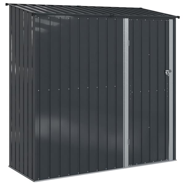 Grote foto vidaxl tuinhuisjes antraciet 203 x 85 5 x 200 cm metaal tuin en terras tuinhuisjes en blokhutten