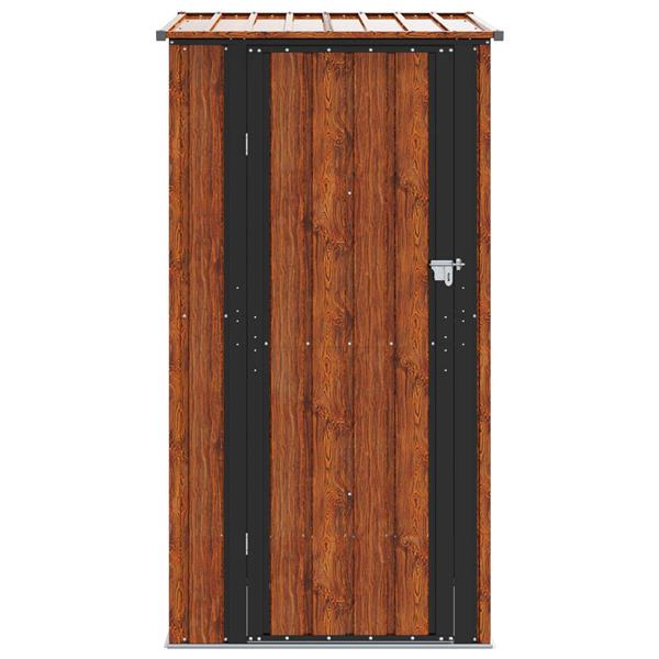 Grote foto vidaxl tuinhuisjes bruin 103 x 86 x 200 cm metaal tuin en terras tuinhuisjes en blokhutten