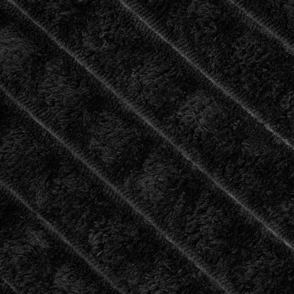 Grote foto vidaxl gooi deken zwart 270 x 240 cm fleece huis en inrichting bedden