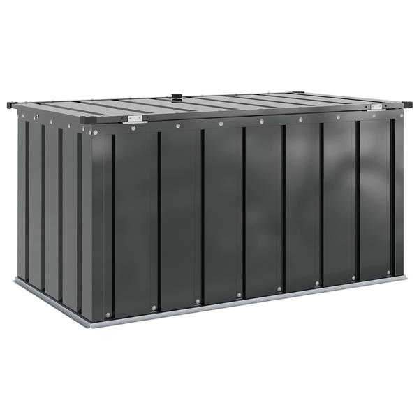 Grote foto vidaxl tuinopslagdoos zwart 101 x 56 5 x 50 cm staal tuin en terras tuinhuisjes en blokhutten