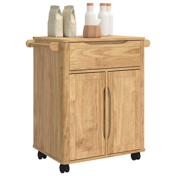 Grote foto vidaxl keuken trolley wasbruin 72 5 x 45 x 80 cm massief vurenhout huis en inrichting keukenbenodigdheden