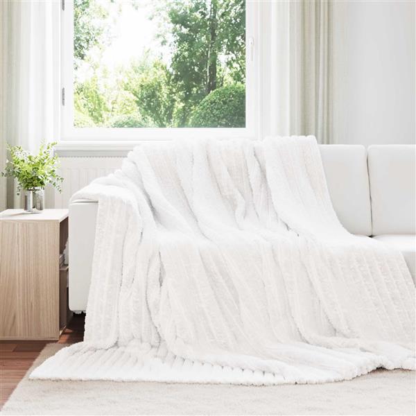 Grote foto vidaxl kleden 6 pcs wit 240 x 220 cm fleece huis en inrichting bedden