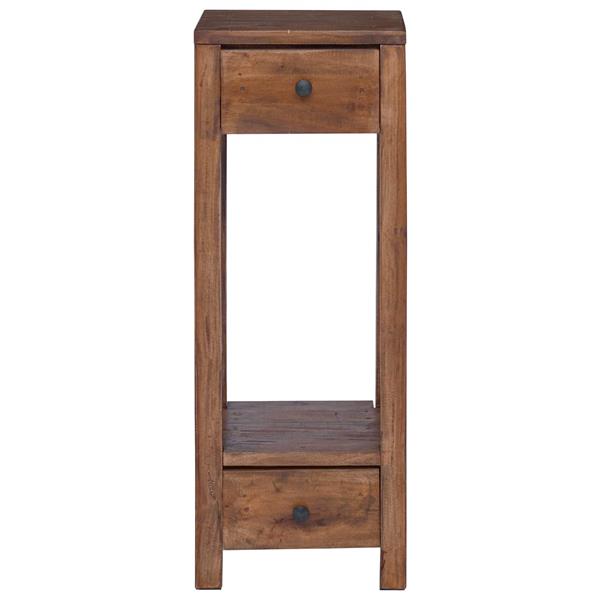 Grote foto vidaxl plantenstandaard met lade bruin 30 x 30 x 80 cm mahoniehout tuin en terras overige tuin en terras