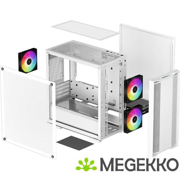 Grote foto deepcool cc360 wh argb wit computers en software behuizingen en kasten