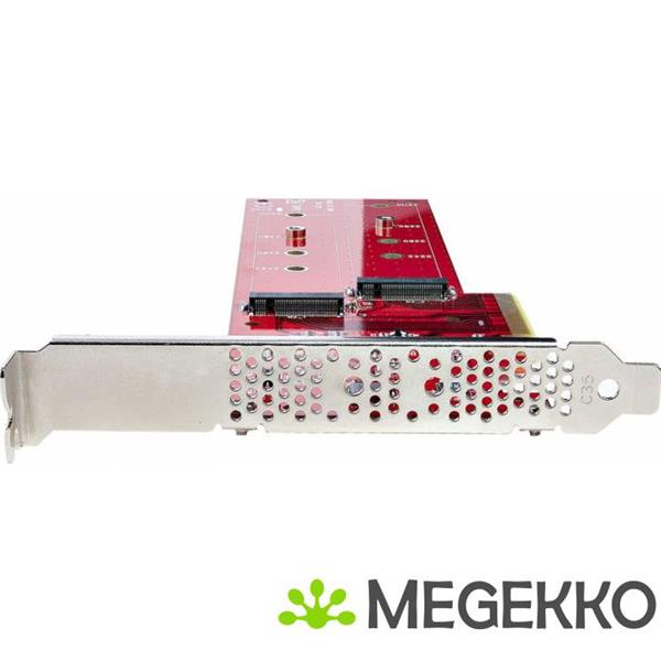 Grote foto startech.com dual m.2 pci express ssd adapter kaart pcie x8 x16 naar dual nvme of ahci m.2 ssds computers en software netwerkkaarten routers en switches