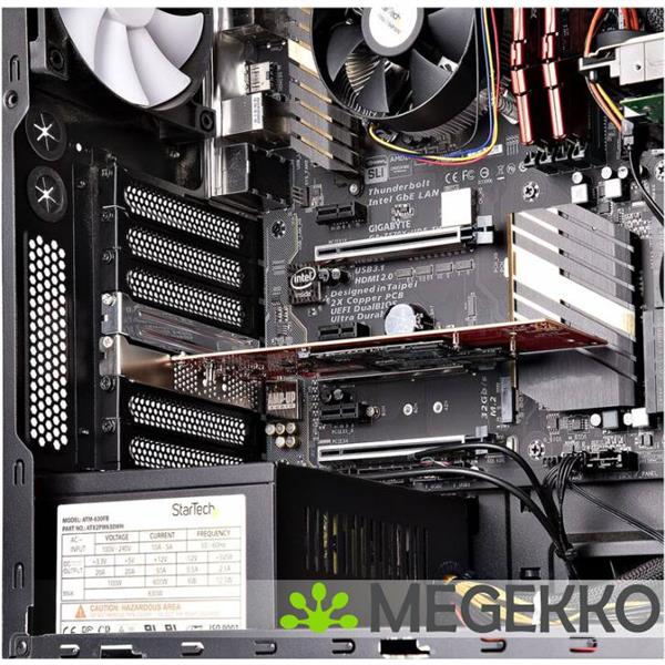 Grote foto startech.com dual m.2 pci express ssd adapter kaart pcie x8 x16 naar dual nvme of ahci m.2 ssds computers en software netwerkkaarten routers en switches