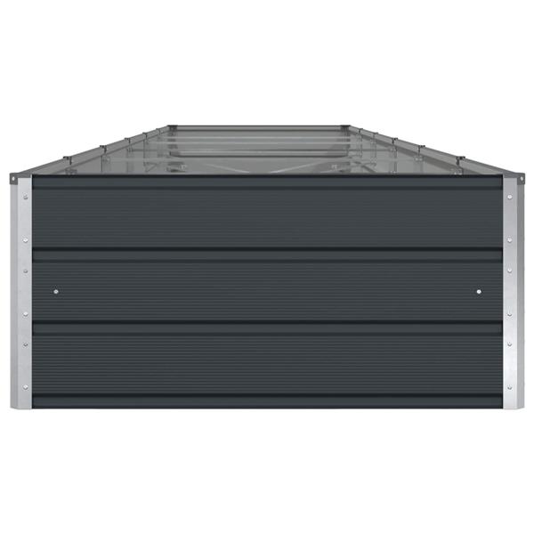 Grote foto vidaxl plantenbak antraciet 195 x 100 x 45 cm gegalvaniseerd staal tuin en terras overige tuin en terras