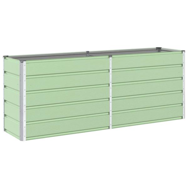 Grote foto vidaxl plantenbak pastelgroen 480 x 50 x 45 cm gegalvaniseerd staal tuin en terras overige tuin en terras