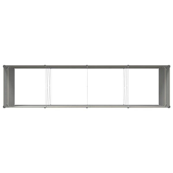 Grote foto vidaxl plantenbak ivoor 195 x 100 x 45 cm gegalvaniseerd staal tuin en terras overige tuin en terras